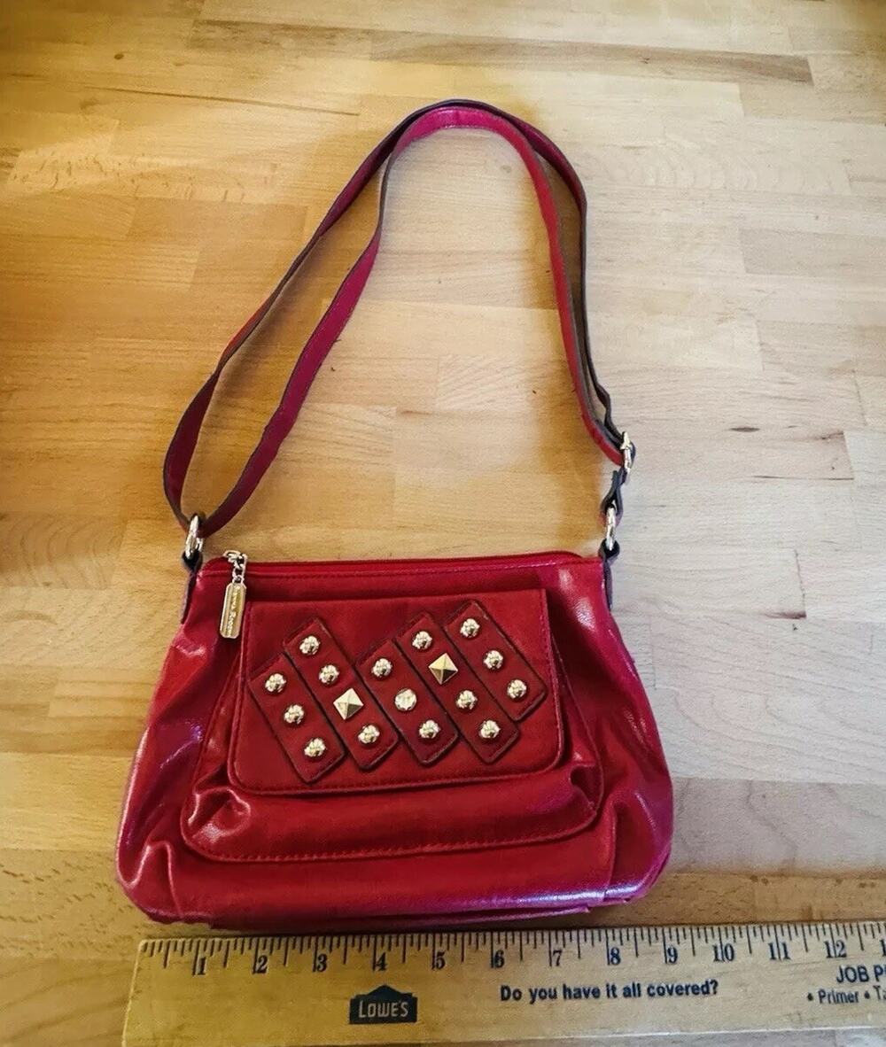 Sienna Ricchi Crossbody Purse Red Studded